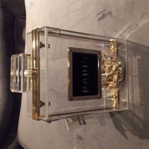 Perfume bottle style acrylic evening bag